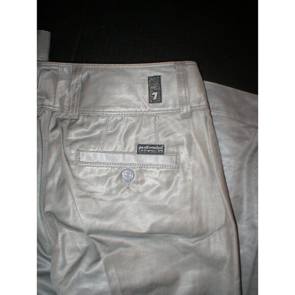 New $215 Womens 26 7 for all mankind Pants Super Flare Trouser Mocha Satin Twill - Picture 4 of 4
